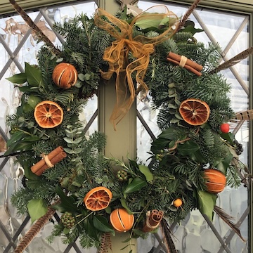 christmas-wreaths-rowan-garden-centre Buy faux or fresh Christmas wreaths at at Rowan Garden Centre